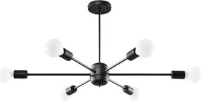 Черно осветително тяло за таван 68x86,5 cm Benedett – Sollux