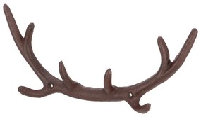 Кафява метална стенна закачалка Antlers – Esschert Design