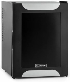 Klarstein Happy Hour, черен с декоративна врата, минибар, хладилник, 33 л, безшумен, G