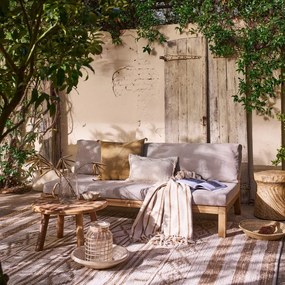 Сиво-бежов тапициран градински диван Relax – vtwonen