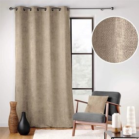 Светлокафяво перде от шенил 140x260 cm Leo – douceur d'intérieur