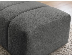 Тъмносива табуретка от прежда с примки от букле Annecy – Bobochic Paris