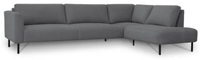 Тъмносив ъглов диван (десен ъгъл) Hero – Scandic