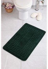 Тъмнозелен килим за баня 60x100 cm Ethnic - Foutastic