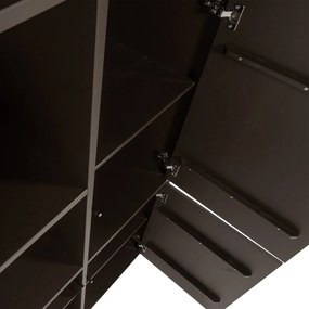 Тъмнокафяв модулен шкаф от масивен бор 108x215 cm Meggy – WOOOD