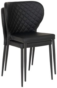 Черни трапезни столове в комплект от 4 броя Pisa - House Nordic