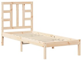 3105365 vidaXL Рамка за легло, масивно дърво, 75x190 см, Small Single