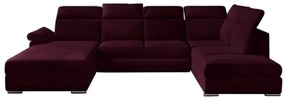 Разтегалелен диван П-образен VANELLA, 330x102x216, mat velvet 68, ляво