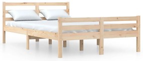 814799 vidaXL Рамка за легло, масивно дърво, 140х190 см