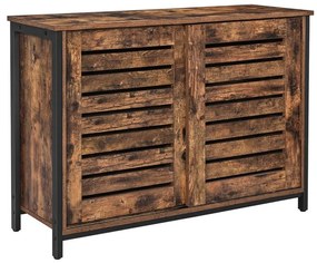 Скрин с плъзгащи врати FIRA кафяво/черно