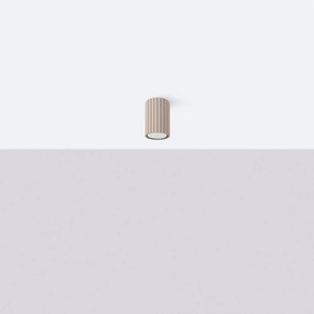 Кафяво-сив метален прожектор ø 6,5 cm Gleam – Sollux