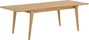 Сгъваема трапезна маса с допълнителна плоча от декор от дъб 90x180 cm Darwin – House Nordic