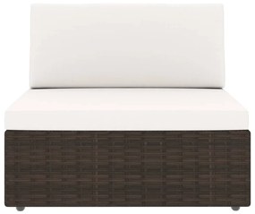 3054592 vidaXL Градински комплект, 8 части, кафяв полиратан