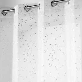 Бяло-сребриста завеса от воал 140x240 cm Floressia – douceur d'intérieur