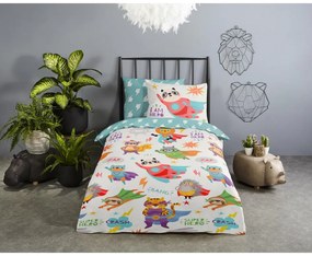 Памучно детско спално бельо за детско креватче 120x150 cm Superhero – Good Morning