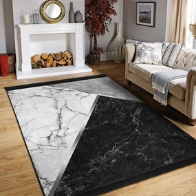 Бяло-черен килим 80x150 cm - Mila Home