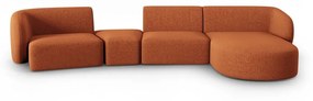 Оранжев ъглов диван, десен ъгъл Shane - Micadoni Home