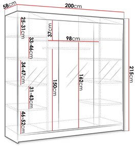 Гардероб Derby III плъзгащ се-Mauro