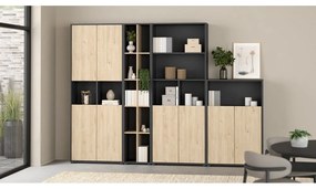 Антрацитна етажерка за книги 80x124 cm Sign - Tvilum