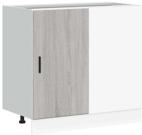854294 vidaXL Долен шкаф за мивка Lyon Сиво инженерно дърво Sonoma