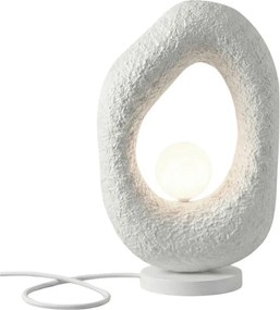 Бяла метална настолна лампа (височина 50 cm) Lore – Opviq lights