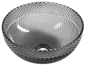 Черна стъклена кръгла мивка ø 39,5 cm Marac – Sapho