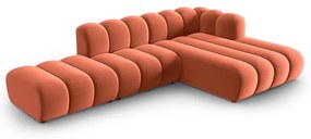 Розов ъглов диван (десен ъгъл) Lupine – Micadoni Home