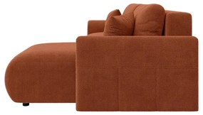 Сгъваем ъглов диван в тухлен цвят (променлив) Lorine – Ropez
