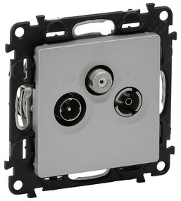 Legrand 753352 ТВ Розетка TV-R-SAT star socket Valena Life - 1.5 dB алуминий - 753352