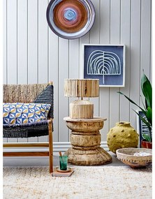 Черно-кафяв фотьойл с плетка Grant - Bloomingville