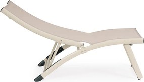 Бежов градински шезлонг метален Taylor – Bizzotto