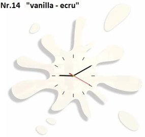 Модерен стенен часовник във формата на пръски Ванилия-екру