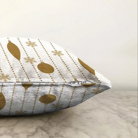 Коледна калъфка за възглавница от шенил Коледни орнаменти, 55 x 55 cm - Minimalist Cushion Covers