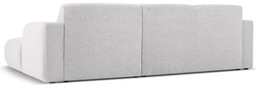Светлосив ъглов диван от плат букле (десен ъгъл) Molino - Micadoni Home