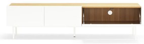 Бяла/естествена маса за телевизор от декор от дъб 180x45 cm Arista – Teulat