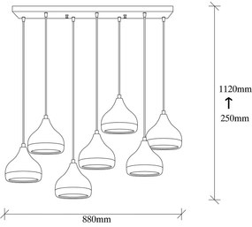 Черно висящо осветително тял с метален абажур Yildo – Opviq lights