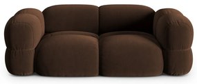 Тъмнокафяв кадифен диван 210 cm Loretto – Cosmopolitan Design