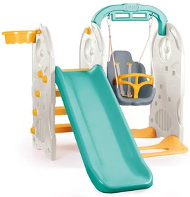 Игрален център Dolu с пързалка, люлка и баскетболен кош 4 в 1 2623