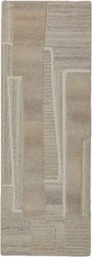 Сиво-бежова ръчно изработена вълнена пътека 80x300 cm Lira – Flair Rugs