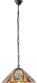 Endon 64162 - Полилей с верига Tiffany HECTOR 1xE27/60W/230V Ø 40 см