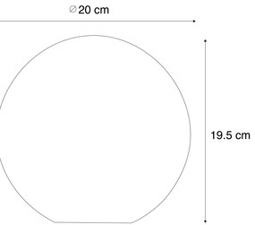 Коледна настолна лампа златиста 20см с LED - Lua