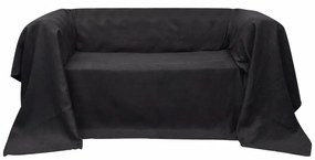 130896 Micro-suede Couch Slipcover Anthracite 210 x 280 cm