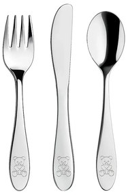 Детски прибори от неръждаема стомана в сребристо 3 бр. - Orion