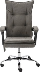 20372 vidaXL Масажен офис стол, сив, текстил