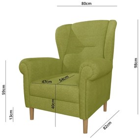 Зелено кресло крило Swan – Ropez