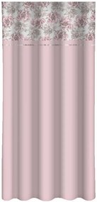 Розова декоративна завеса с принт на розови божури Ширина: 160 см | Дължина: 250 см