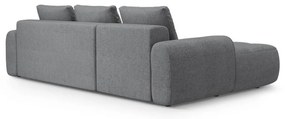 Сив сгъваем/с място за съхранение ъглов диван (ляв ъгъл) Linz – Cosmopolitan Design