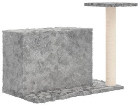 Котешко дърво със сизалени стълб, светлосиво, 51 см