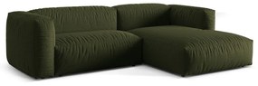 Зелен модулен ъглов диван (десен ъгъл) Martina – Micadoni Home