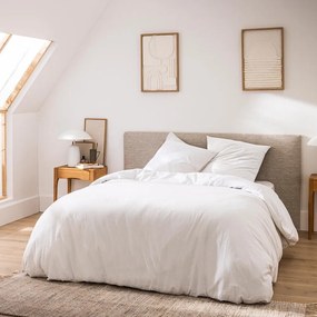 Бяло двойно /удължено 3 части памучно спално бельо 240x220 cm Meline – douceur d'intérieur